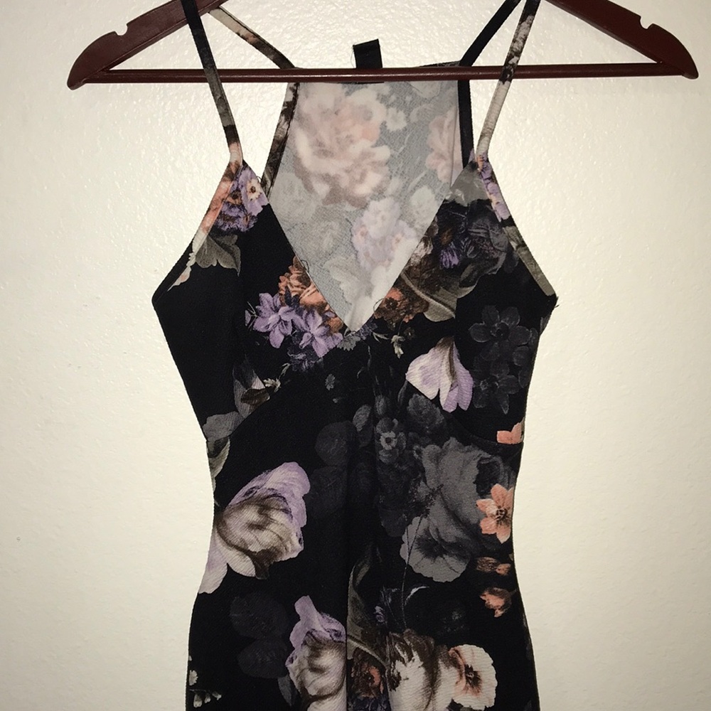 Flower print maxi dress